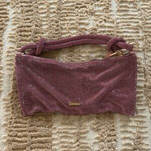 Cult Gaia Nano Hera Rhinestone Mesh Shoulder Bag